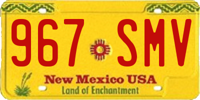 NM license plate 967SMV