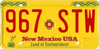 NM license plate 967STW