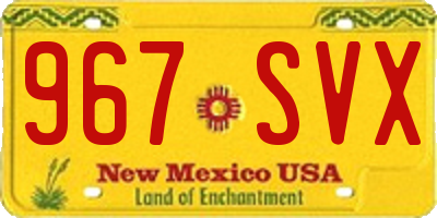 NM license plate 967SVX