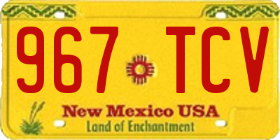 NM license plate 967TCV