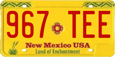 NM license plate 967TEE