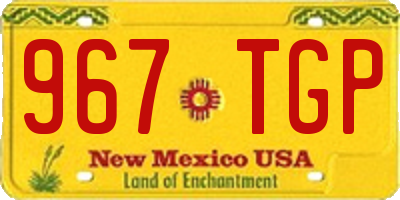NM license plate 967TGP