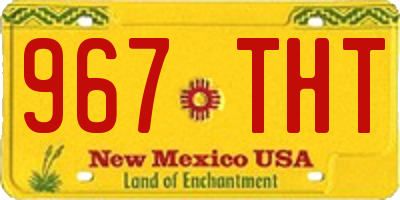 NM license plate 967THT
