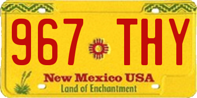 NM license plate 967THY