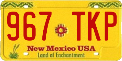 NM license plate 967TKP