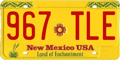 NM license plate 967TLE