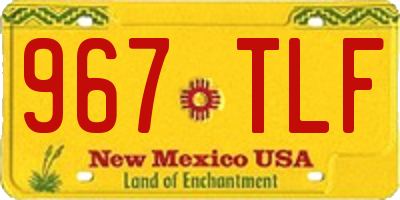 NM license plate 967TLF