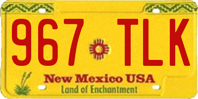 NM license plate 967TLK
