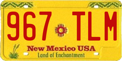 NM license plate 967TLM