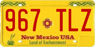 NM license plate 967TLZ