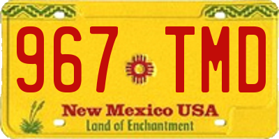 NM license plate 967TMD