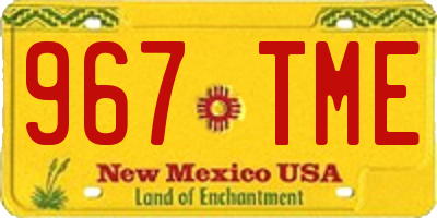 NM license plate 967TME