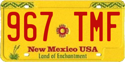 NM license plate 967TMF