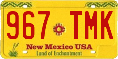 NM license plate 967TMK