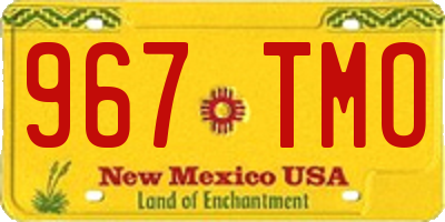 NM license plate 967TMO