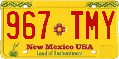 NM license plate 967TMY