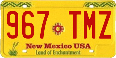 NM license plate 967TMZ