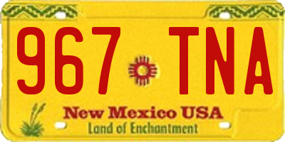 NM license plate 967TNA