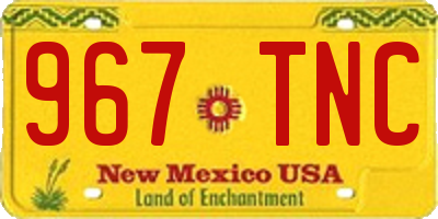 NM license plate 967TNC