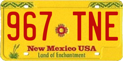 NM license plate 967TNE