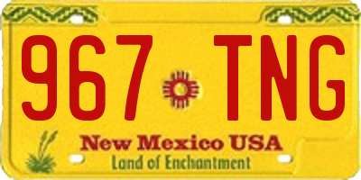 NM license plate 967TNG