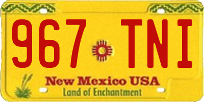 NM license plate 967TNI