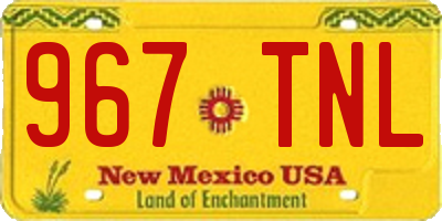NM license plate 967TNL