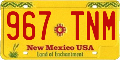 NM license plate 967TNM