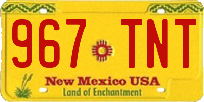 NM license plate 967TNT