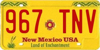 NM license plate 967TNV