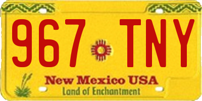NM license plate 967TNY