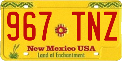 NM license plate 967TNZ