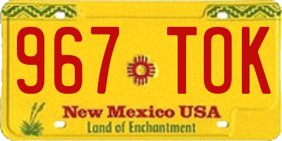 NM license plate 967TOK