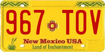 NM license plate 967TOV