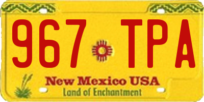 NM license plate 967TPA