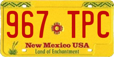 NM license plate 967TPC