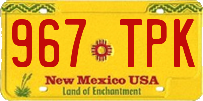NM license plate 967TPK