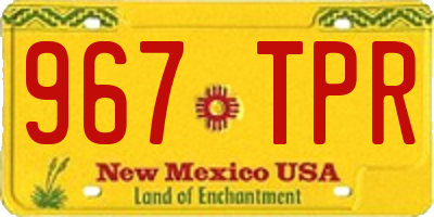 NM license plate 967TPR