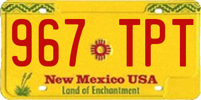 NM license plate 967TPT