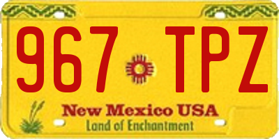 NM license plate 967TPZ