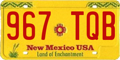 NM license plate 967TQB