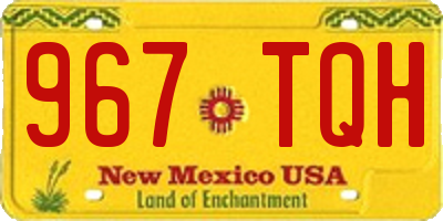 NM license plate 967TQH