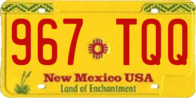 NM license plate 967TQQ