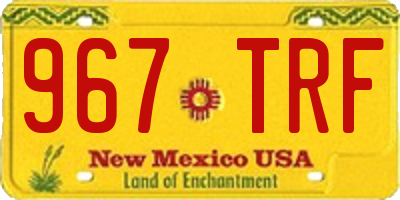 NM license plate 967TRF