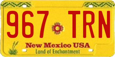 NM license plate 967TRN