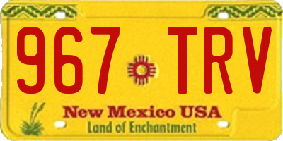 NM license plate 967TRV