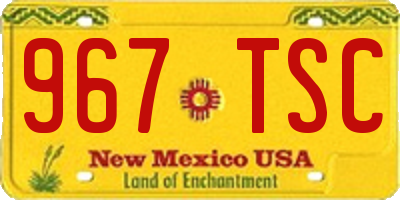 NM license plate 967TSC
