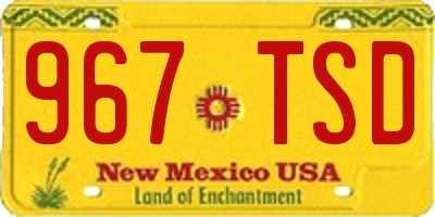NM license plate 967TSD