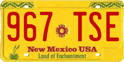 NM license plate 967TSE