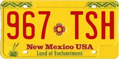 NM license plate 967TSH